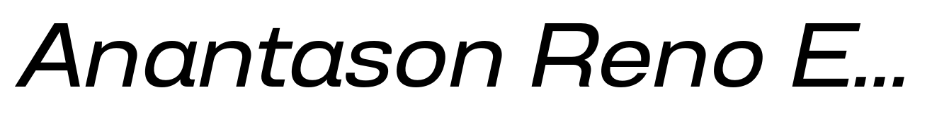 Anantason Reno Expanded Italic